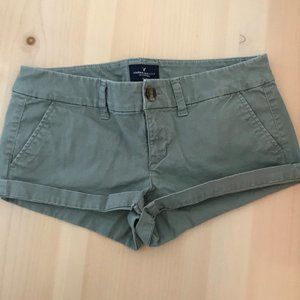 American Eagle Green Short Shorts